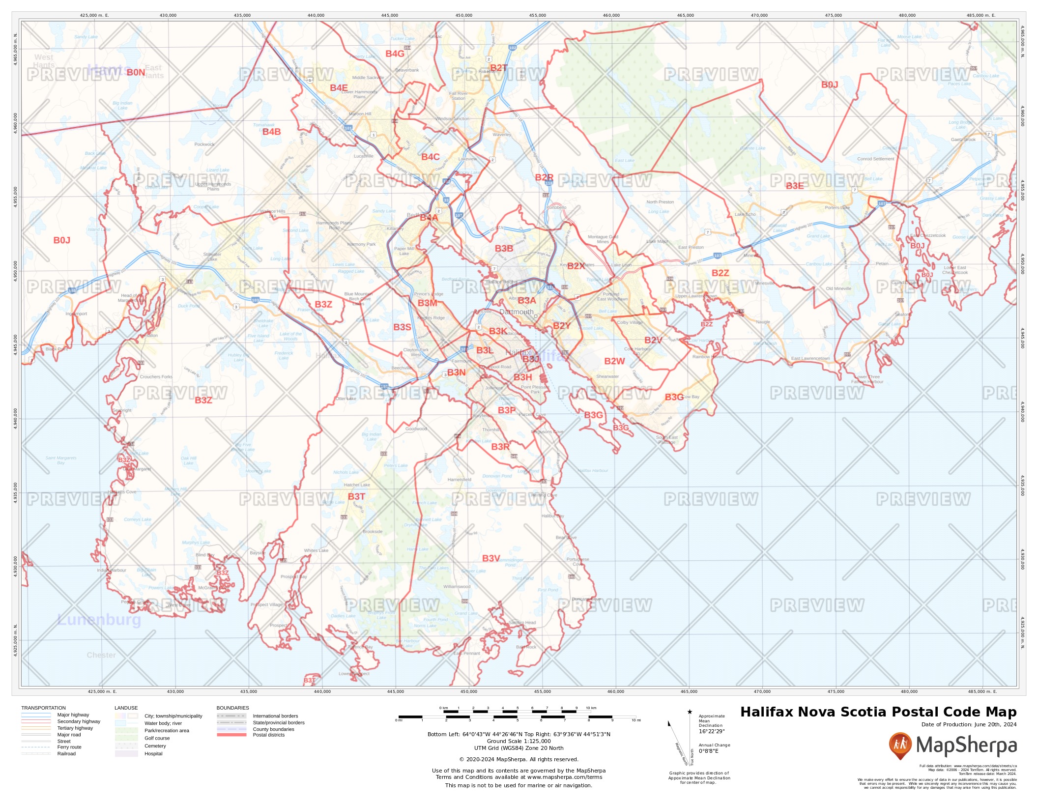 halifax postal code map Map Of Halifax Nova Scotia halifax postal code map